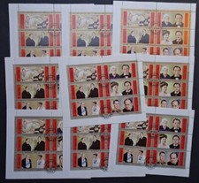 SHARJAH = 10 BLÖCKE / BÖGEN 889-894 SAUBER GESTEMPELT = CHURCHILL