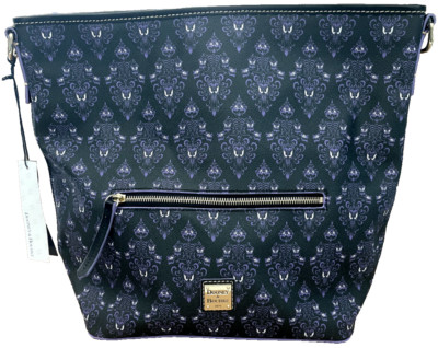 New Disney Parks Dooney & Bourke Haunted Mansion Purple Wallpaper Hobo Bag Purse