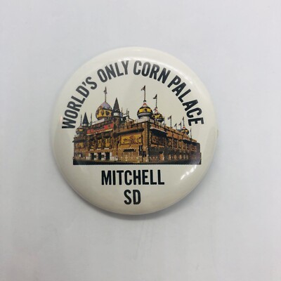 Worlds Only Corn Palace Mitchell SD Travel Button Pin Pinback