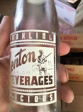 ACL SODA BOTTLE KENTON BEVERAGES KENTON OHIO.    1957 MAN WITH SHOTGUN. 