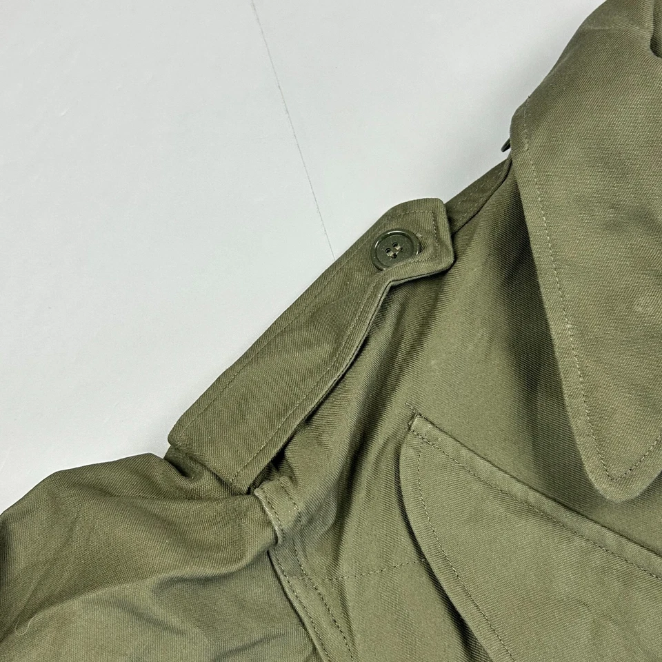 复古军用夹克男式大号绿色野战战斗制服街头服饰 80 年代 Y2K — 第 4/4 张图片