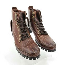 J Artola Atlas Men's Lace Up Leather Stitched Toe Ankle Boots 7.5D Vibram Soles