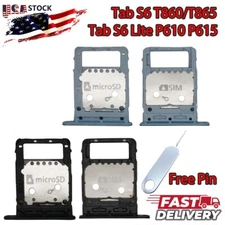SIM Card Tray MicroSD Holder Slot For Samsung Galaxy Tab S6 T860 S6 Lite P610 US