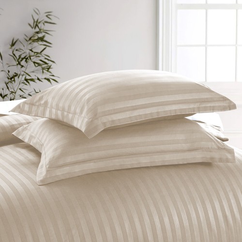 Luxury Duvet Cover Satin Stripe Bedding Set Single Double King Size Quilt Covers - Picture 92 of 120