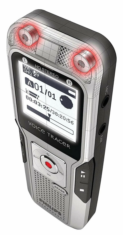Philips DVT3200 Digital Voice Tracer and Recorder, Dragon Certified - New! - Image 2 of 4