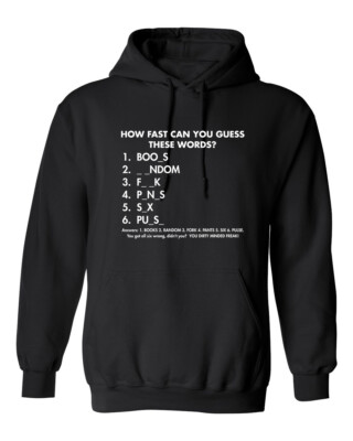 Regular How Fast Can You Guess Graphics Novelty Sarcastic Humor Men's Hoodies
