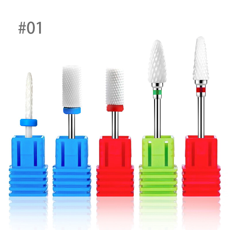 5/10/30 Pcs Nail Drill Bits Set Cuticle Clean Grinding Head Ceramic