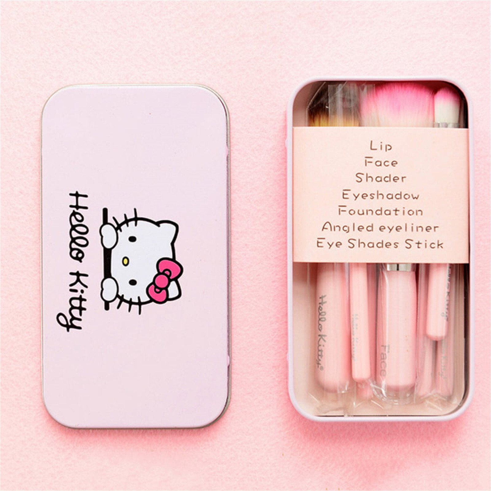 7 pcs Sanrio Hello Kitty Makeup Brush Set Eye Shadow Blush Makeup Brush