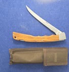 Vintage SCHRADE + USA, MA6  (Mighty Angler) FOLDING FISH FILLET KNIFE & Sheath