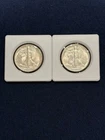 Set of 2  Walking Liberty Half Dollars--1937 and 1938--Beautiful AU+ Coins!!