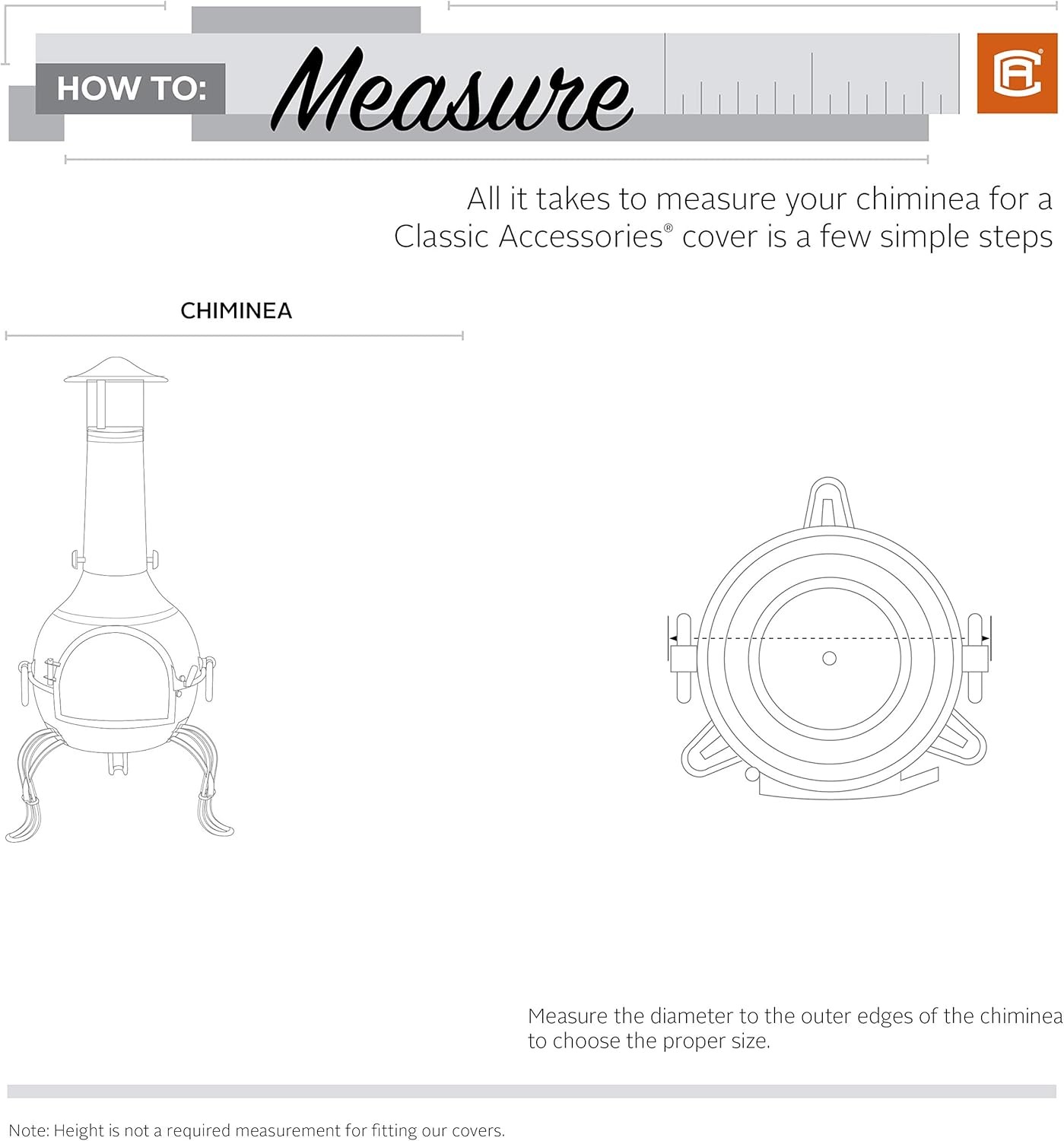 Classic Accessories Veranda Water-Resistant 22 Inch Chiminea Cover, Patio Furnit