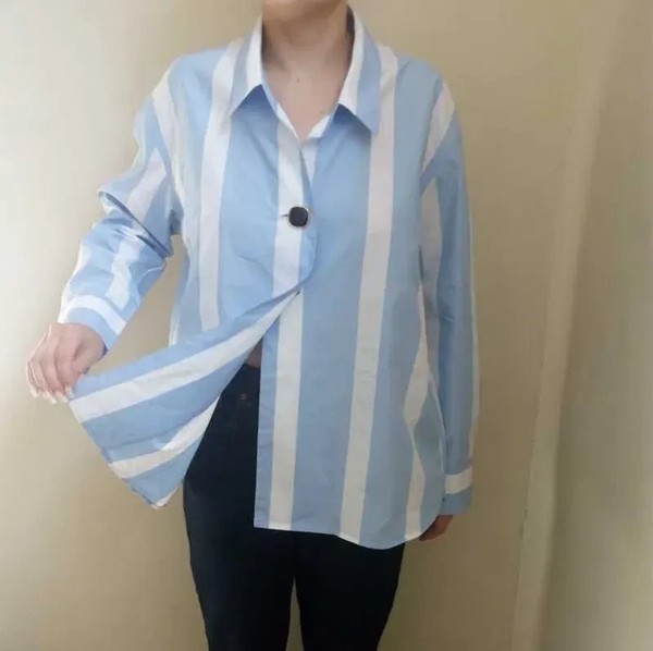Women Sir Oliver Shirt Blue Cotton 42 / XL / 50