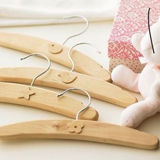 Pottery Barn Kids Baby Wooden Light Wood Clothes Hangers - Set of 4