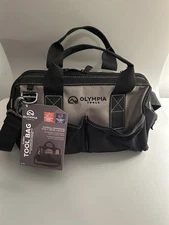 Olympia Tool Bag 12 Inch, Heavy Duty Tools Bag with 3 Large Pockets, Adjustable