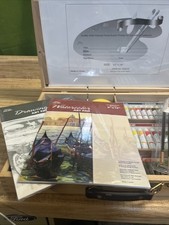 Art Studio Paint And Draw Kit Wooden Box 19 3...