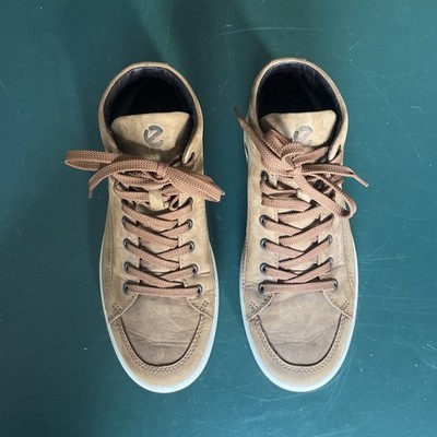Ecco Hydromax Brown Suede Hightop Lace Up Sneakers Boots EU 40