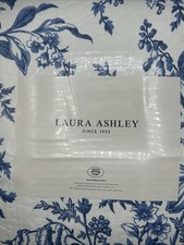 NEW Laura Ashley Bedford Blue Quilt And Sham Set King Delft