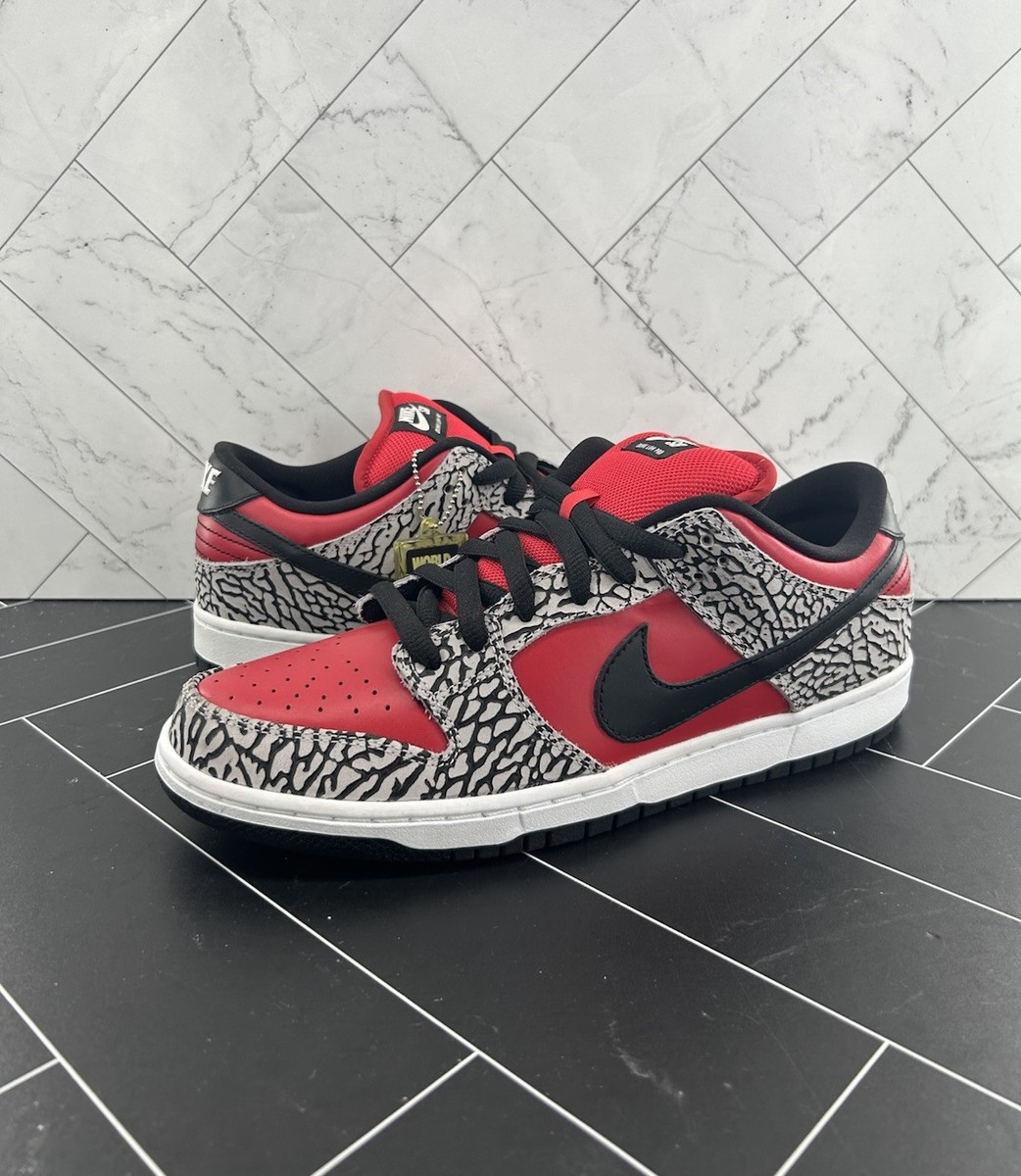 靴 NIKE DUNK LOW PREMIUM SB SUPREME RED Nike Nike SB Dunk Low Pro Premium Supreme Red Cement | Size
