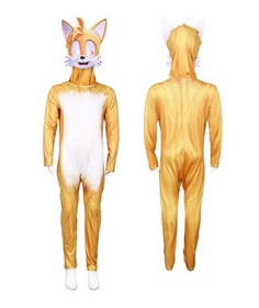 Sonic the Hedgehog Customes Full Set Jumpsuit Bodysuit Halloween Neutral Cosplay
