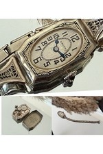 1930 s Ladies Art Deco Enamel Gruen Watch~Fil...