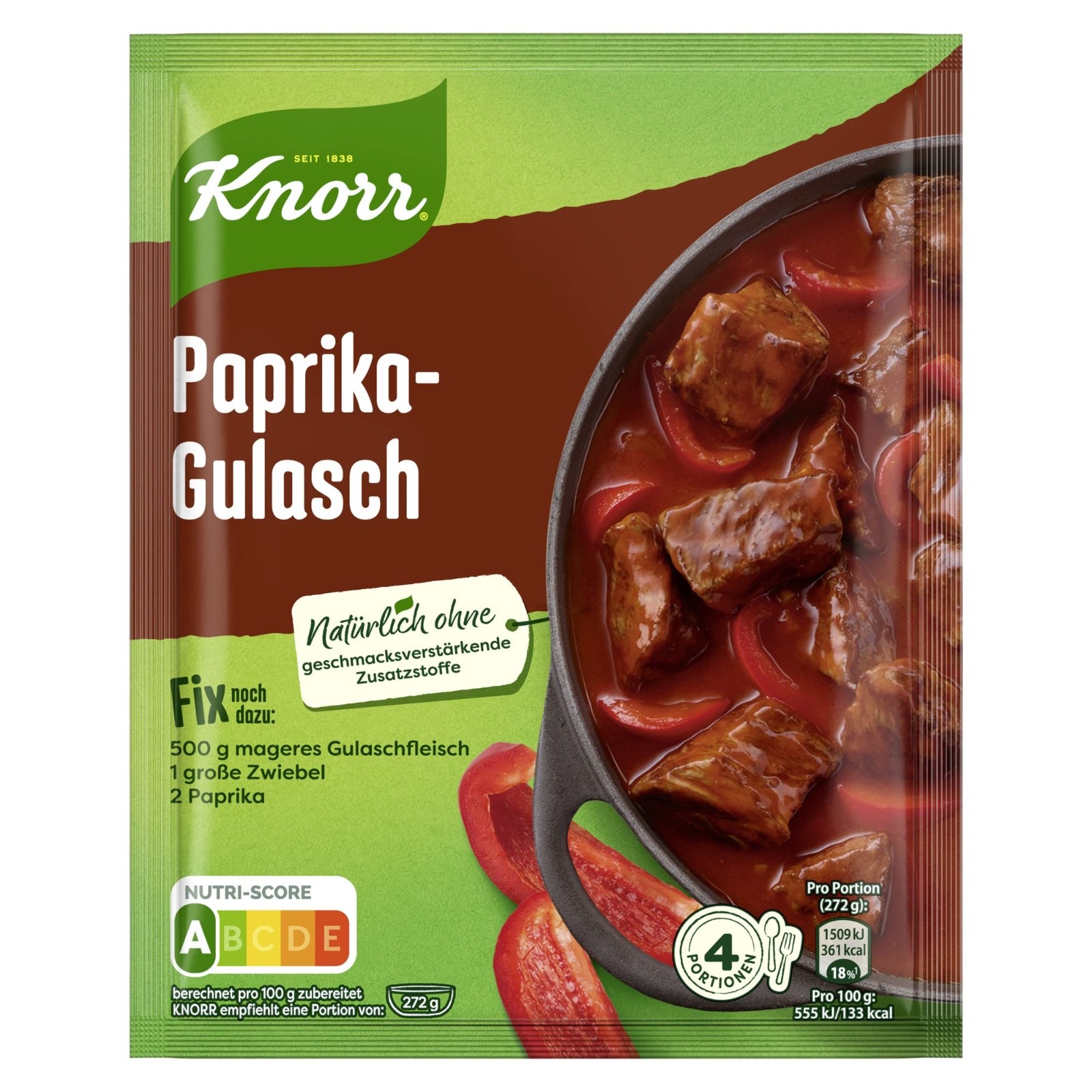 Пакетик специй для гуляша Knorr Fix PAPRIKA Gulasch 1 шт4 порции -ДОСТАВКА БЕСПЛАТНО 1790₽