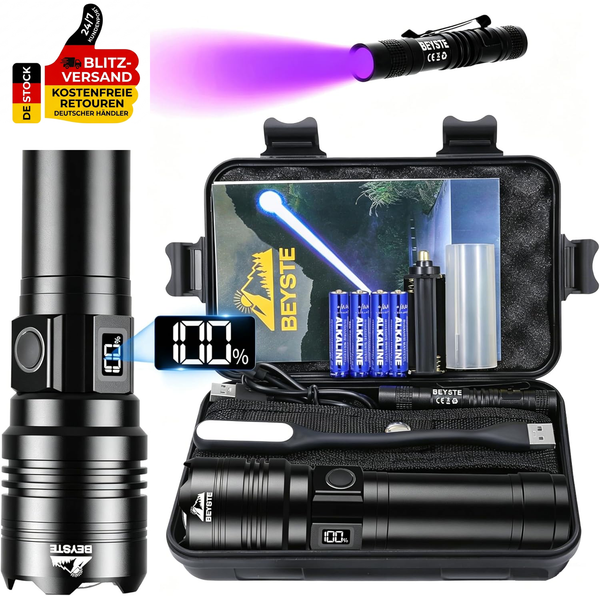 Taschenlampe LED Aufladbar 500,000 Lumen, 1520M Weitschuss-Led Taschenlampe Extr-image