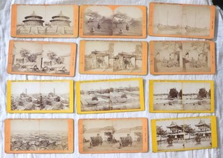 Lot 33 12 CHINA & JAPAN Chinese Junk Coolies & More Stereoview Photographs.