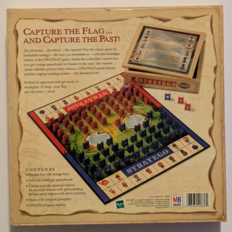 Stratego Board Game Complete Wood Box Nostalgia Game Series Milton Bradley 2002 - Image 2 of 4