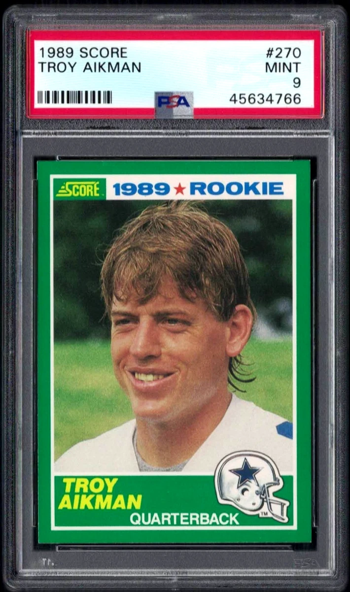 Troy Aikman Football Grade 9 Rookie Sports Trading Cards