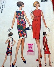  LOVELY VTG 1960s DRESS McCALLS Sewing Pattern 14/34
