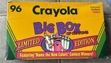 1993 Crayola Crayons 96 Count Big Box Limited Edition w/ Built In Sharpener USA