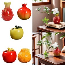 Fruit Shaped Propagation Vase, Ceramic Flower Vase, Bud Vase, Office, Living