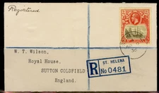 ST. HELENA GV SG109, 2s 6d grey & red/yellow, FINE USED. On COVER to ENGLAND