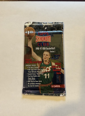 1996-97 Stadium Club Series 1 NBA Basketball Factory Sealed Pack KOBE RC?