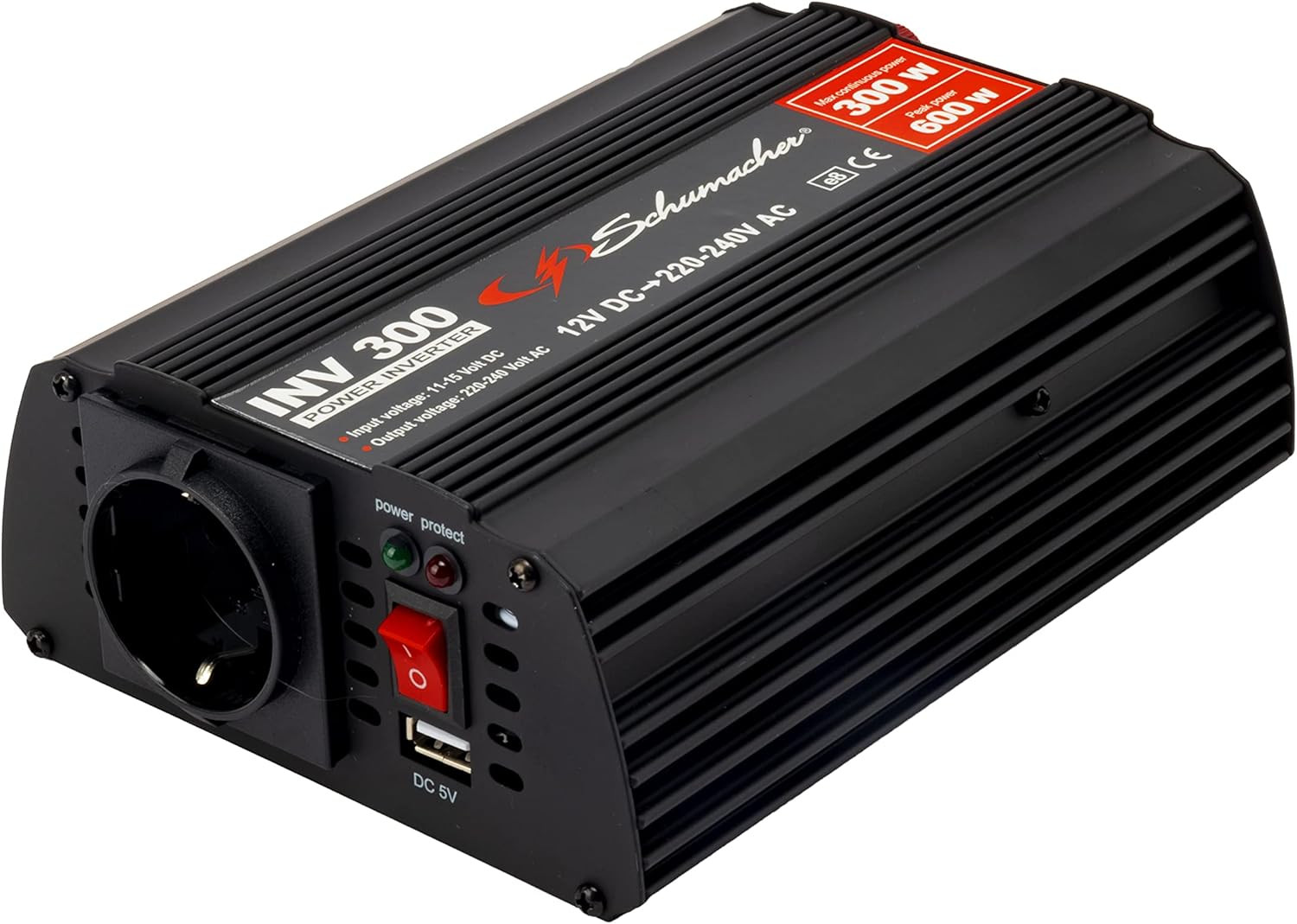 INV300 - Inverter 600W 12V a 220V - Onda Sinusoidale Modificata - Sicurezza Sovr