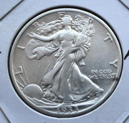 1933-S WALKING LIBERTY 50 CENTS SILVER HALF DOLLAR - XF/AU (REF# WL-33-1)