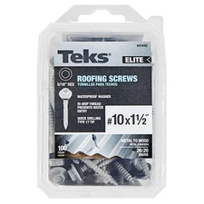Teks 21452 #10 x 1-1/2 in. HEX WASHER HEAD SHARP PT METAL-TO-WOOD ELITE ROOFING