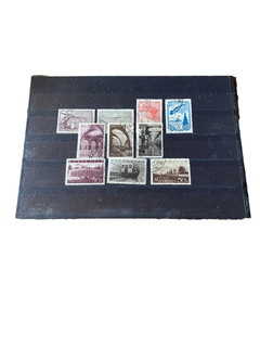 STECKKARTE MIT ALTEN BRIEFMARKEN DER SOWJETUNION