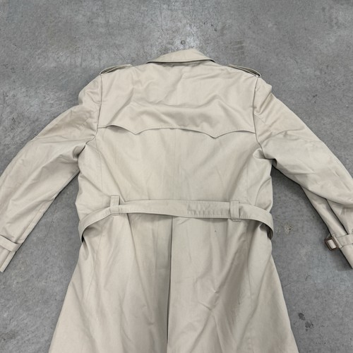 Vintage Christian Dior Monsieur Trench Coat Size 44L Tan Beige Wool USA Made - Picture 8 of 9