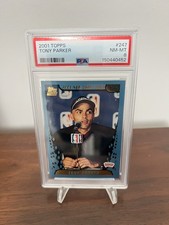 2001-02 Topps Tony Parker Rookie #247 PSA 8 San Antonio Spurs RC
