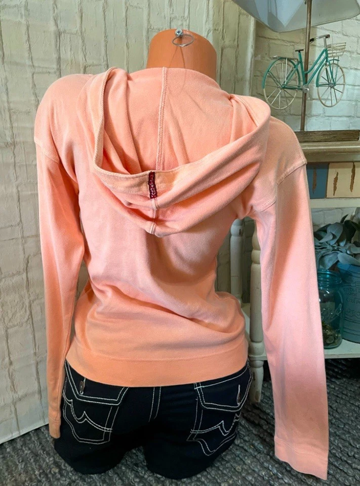 Женская толстовка с капюшоном Hard Tail Forever на молнии искусственно состаренный хлопок OS - Изображение 2 из 4