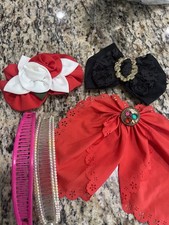 Vintage Hair Bow Clips Lot Of 5.
