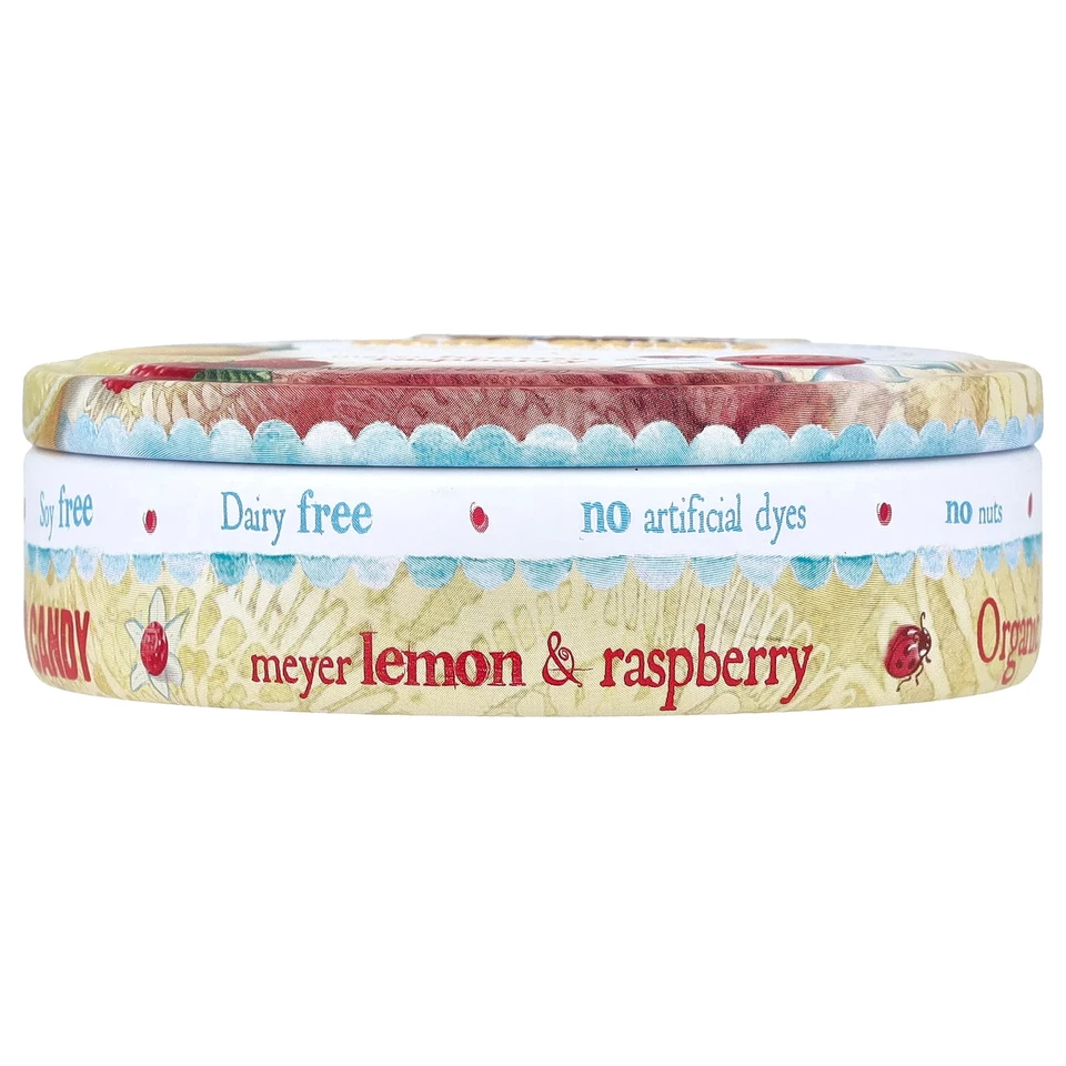 Organic Hard Candy, Meyer Lemon & Raspberry, 2 oz (57 g) - Image 3 of 4