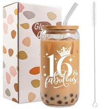 Bliceon 16th Birthday Gifts for Girls, Iced Coffee 16oz,