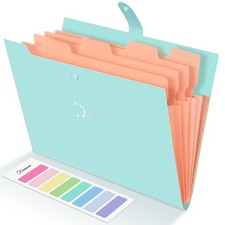 Accordion File Organizer, 5 Pocket Expanding File Folder, Letter
