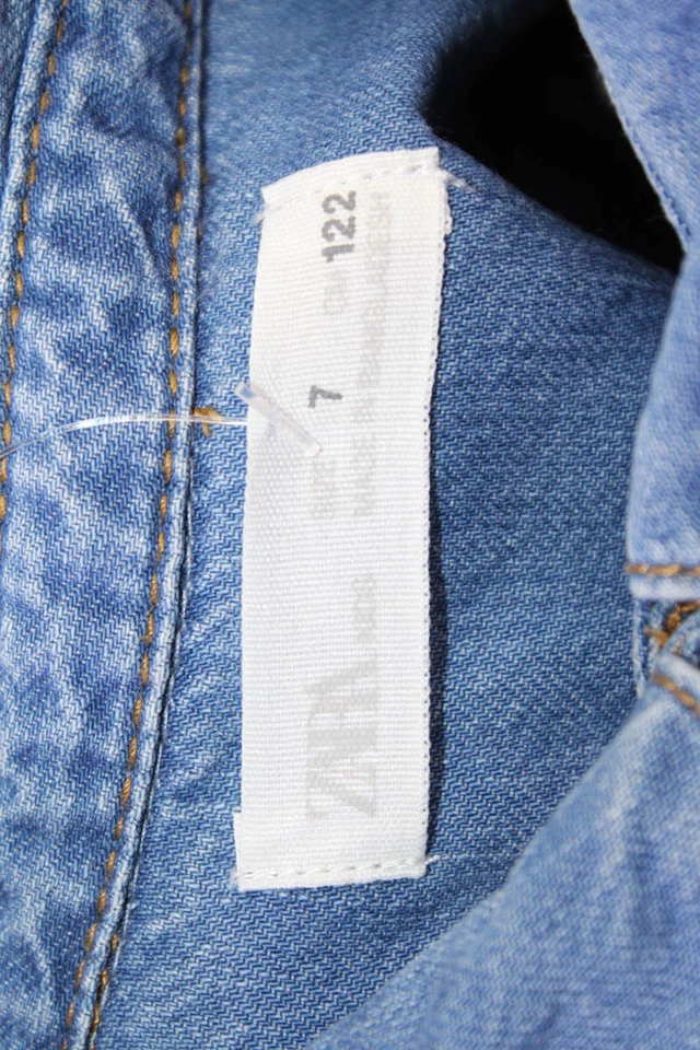 Top vaquero forrado con botones cuello manga larga azul talla 07 de Zara para niñas Foto 3 de 3