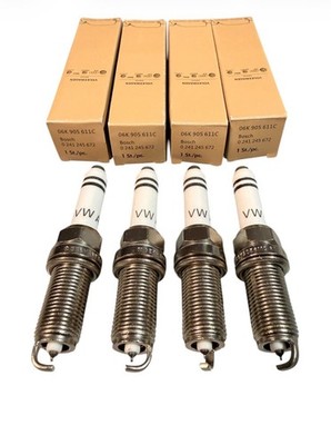 4PCS Spark Plugs Set For Golf Tiguan Audi A4 A5 A6 A7 Q5 Q7 2.0T 06K905611C