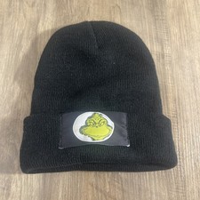 Grinch Beanie Black Winter One Size Fits Most Christmas Holidays Winter Preowned
