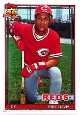 1991 Topps - Eric Davis #550 Cincinnati Reds Baseball HOF NM MT