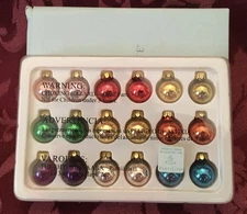 PartyLite GLOWING TREE ORNAMENT SET P7855 Magnetic 18 for Christmas Tree Rare